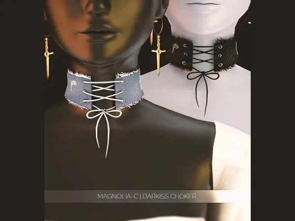 Alpha Magnolia C Darkiss Choker by magnolia-c - The Sims 4 Custom Content