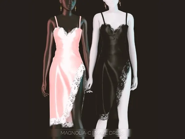 Alpha Magnolia C Mave Dress - The Sims 4 Custom Content