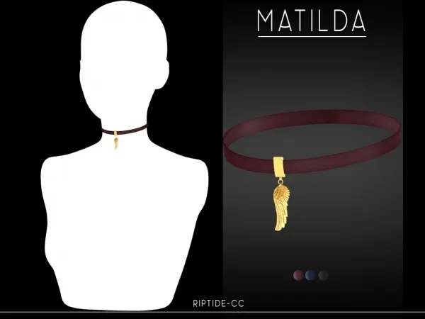 Maxis Match Matilda Choker - The Sims 4 Custom Content