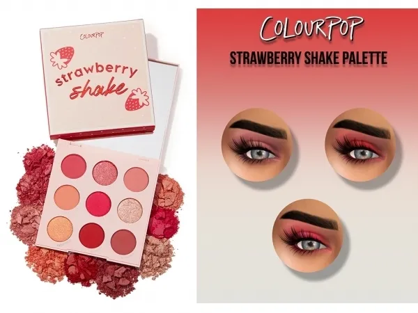 Mix COLOUR POP STRAWBERRY SHAKE PALETTE - The Sims 4 Custom Content