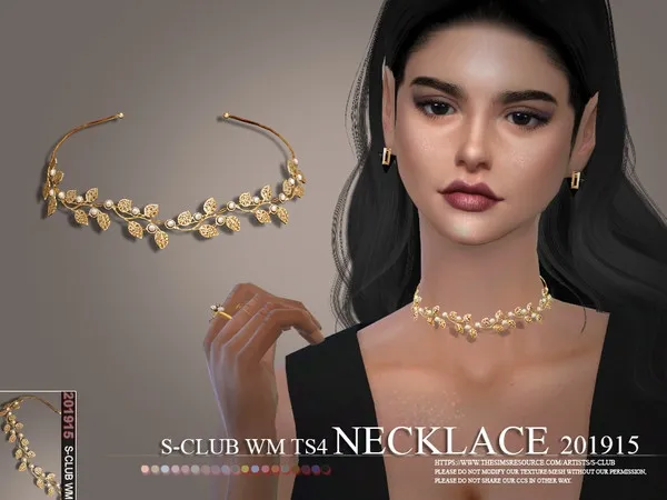 Mix S Club WM Necklace 201915 - The Sims 4 Custom Content
