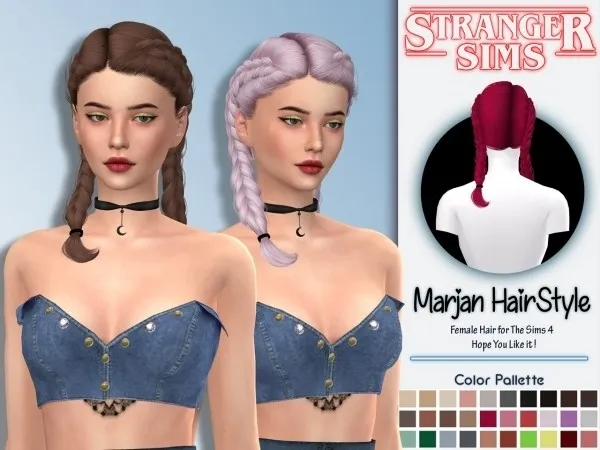 Alpha Marjan HairStyle - The Sims 4 Custom Content