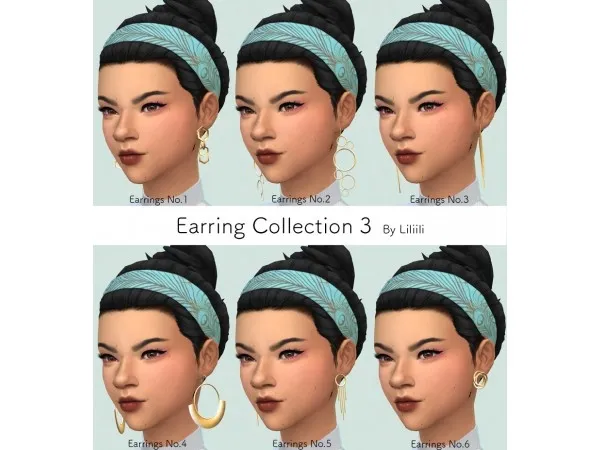 Maxis Match liliili sims Earrings Collection 3 - The Sims 4 Custom Content