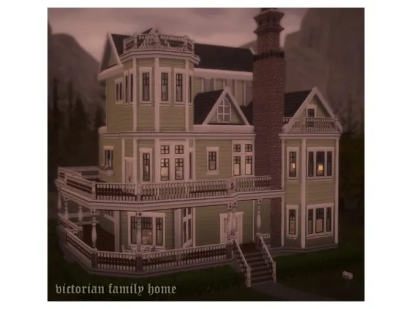 Alpha leafvy victorian family home - The Sims 4 Custom Content