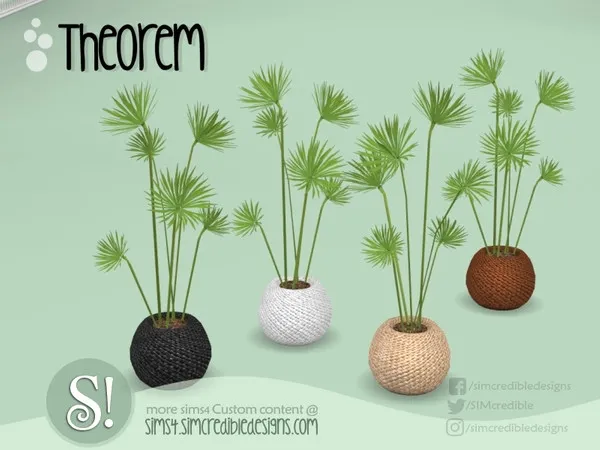 Alpha Theorem Hallway plant 2 - The Sims 4 Custom Content