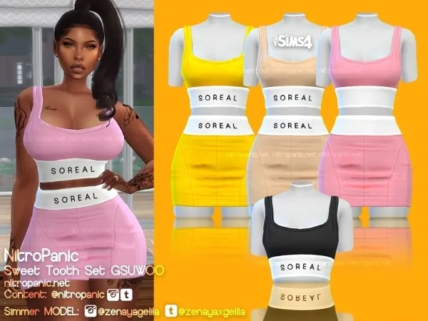 Alpha Sweet Tooth Set (TOP) GSUWOO by nitropanic - The Sims 4 custom content