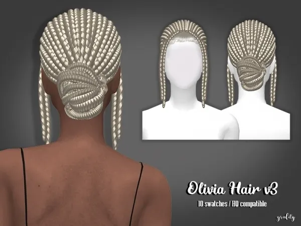 Maxis Match Olivia Hair V3 - The Sims 4 Custom Content