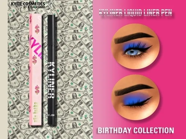 Maxis Match KYLIE COSMETICS BIRTHDAY COLLECTION 2019 LINER - The Sims 4 Custom Content