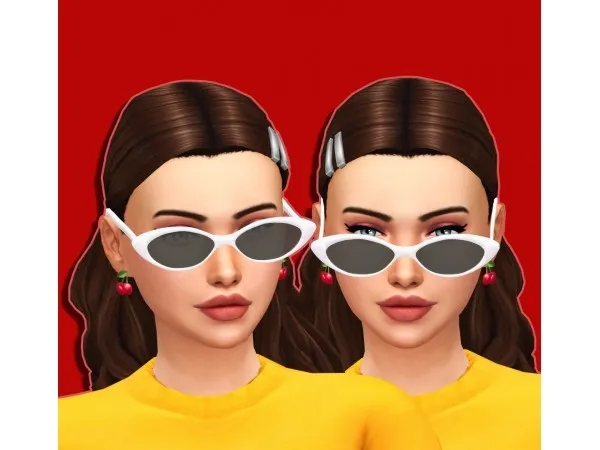 Maxis Match Beech Glasses Earrings by batsfromwesteros - The Sims 4 Custom Content