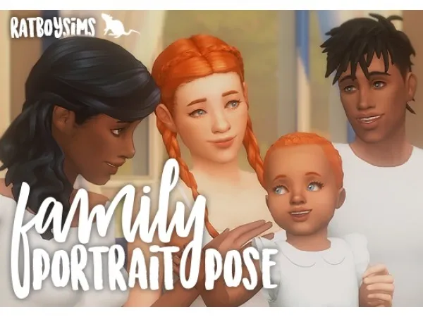 Maxis Match ratboysims family portrait pose - The Sims 4 Custom Content