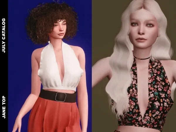 Maxis Match Jane Top - The Sims 4 Custom Content