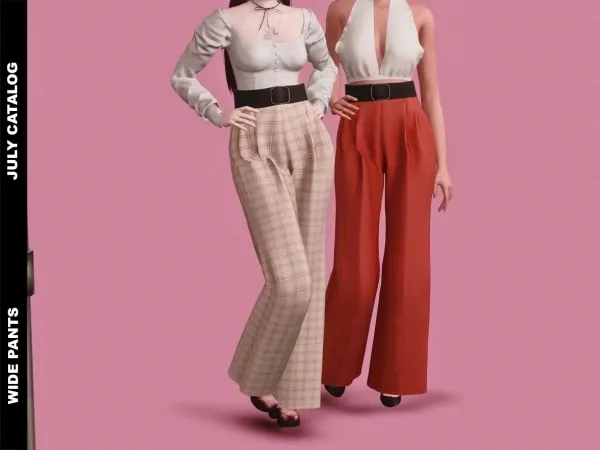 Alpha Wide Pants - The Sims 4 Custom Content