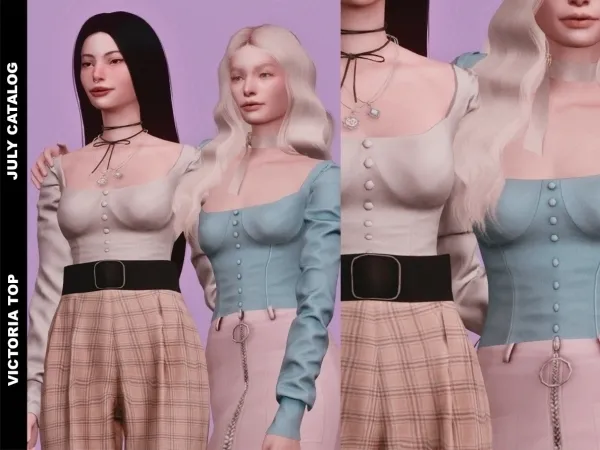Mix Victoria Top - The Sims 4 Custom Content