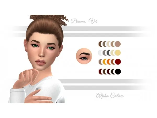 Maxis Match setsuki Eyebrows V4 - The Sims 4 Custom Content