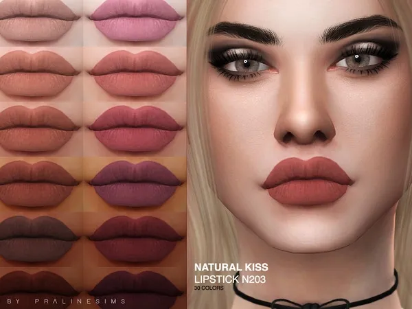 Alpha Natural Kiss Lipstick N203 - The Sims 4 Custom Content