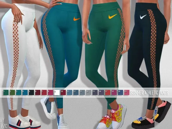 Alpha High Waisted Summer Athletic Pants - The Sims 4 Custom Content
