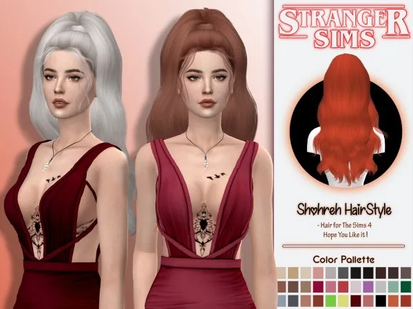 Alpha Shohreh HairStyle - The Sims 4 Custom Content