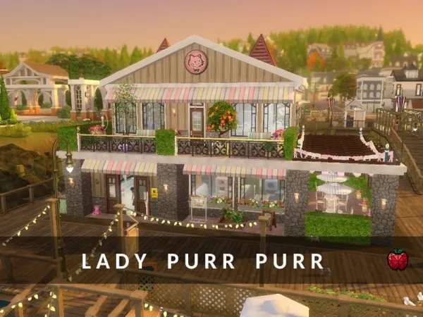 Maxis Match ady Purr Purr Cat Cafe NO by melapples - The Sims 4 Custom Content