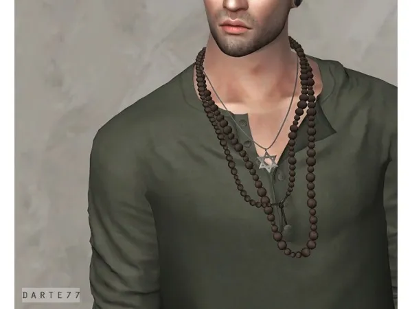 Alpha Beaded Necklace by darte77 - The Sims 4 Custom Content