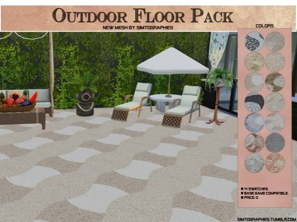 Alpha Outdoor Floor Pack - The Sims 4 Custom Content