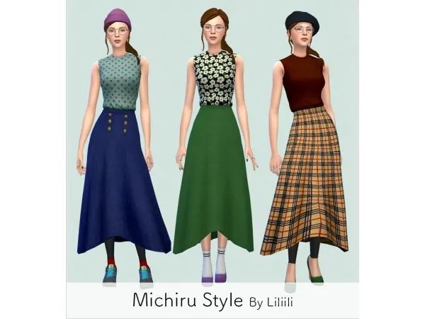 Maxis Match liliili sims Michiru Style - The Sims 4 Custom Content