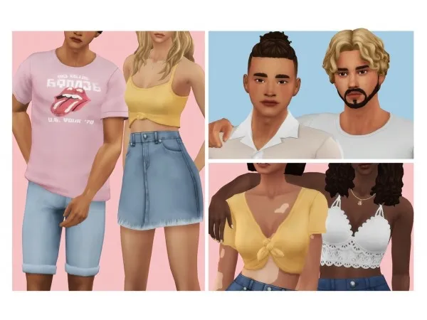 Maxis Match aharris00britney AxA 2019 36 CAS Items for Male Female Sims - The Sims 4 Custom Content