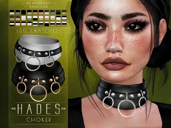 Maxis Match Blahberry Pancake Hades Choker by blahberry-pancake - The Sims 4 custom content