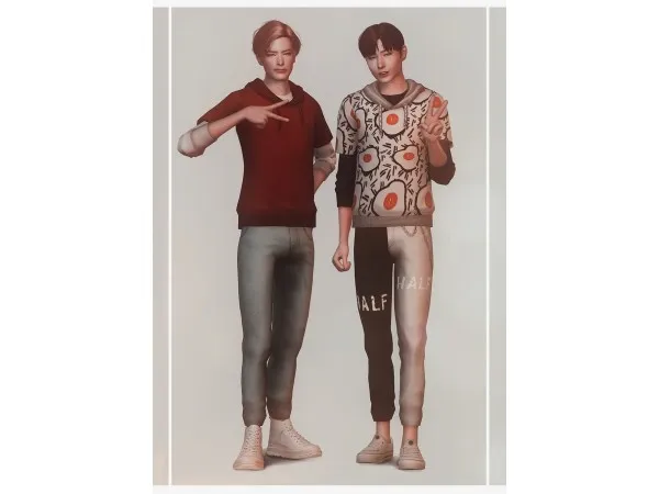 Maxis Match ms marysims Maxis Match Male Clothing Sporty Sweatshirt Jeans 2 - The Sims 4 Custom Content