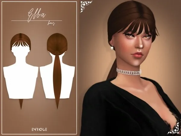 Maxis Match [EnriqueS4] Elba Hairstyle - The Sims 4 Custom Content