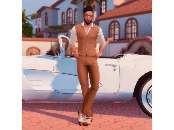 Maxis Match katverse Posing with a Car Pose Pack - The Sims 4 Custom Content