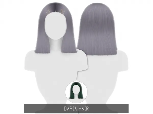 Alpha DARIA HAIR by simsfinds - The Sims 4 Custom Content