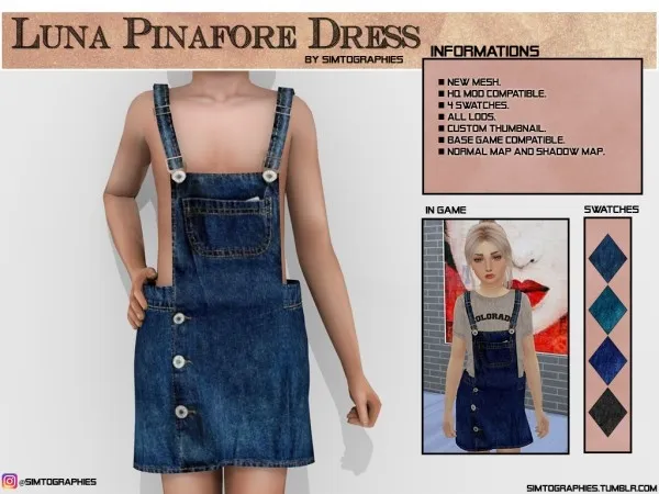 Luna Pinafore Dress