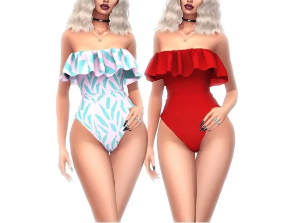 Maxis Match MALIBU SWIMSUIT - The Sims 4 Custom Content