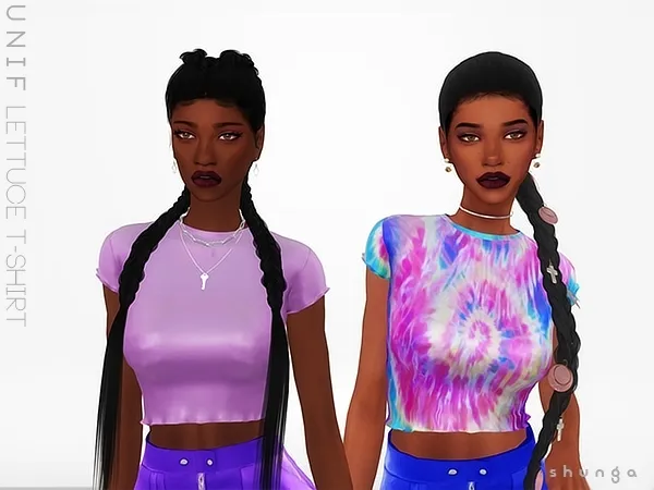 Maxis Match SHUNGA UNIF Lettuce T shirt by shunga - The Sims 4 custom content