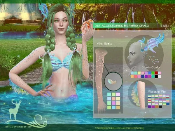 dansimsfantasy  Accessories Mermaid Opalo