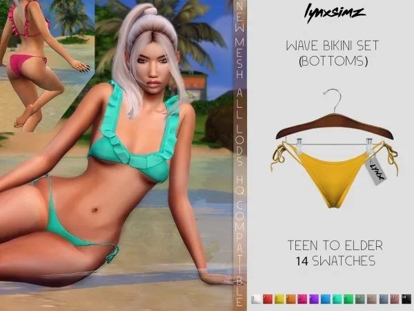 Alpha lynxsimz Wave Set (BOTTOMS) - The Sims 4 Custom Content