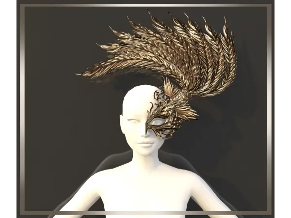 Alpha Phoenix Mask HatNecklace by PALACESIMS - The Sims 4 Custom Content