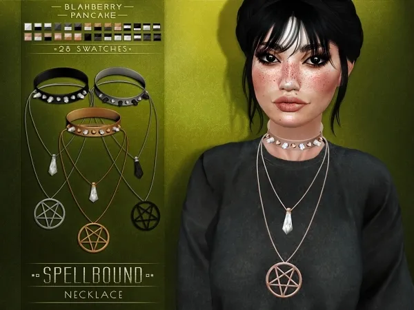 Alpha Blahberry Pancake Spellbound Necklace by blahberry-pancake - The Sims 4 custom content