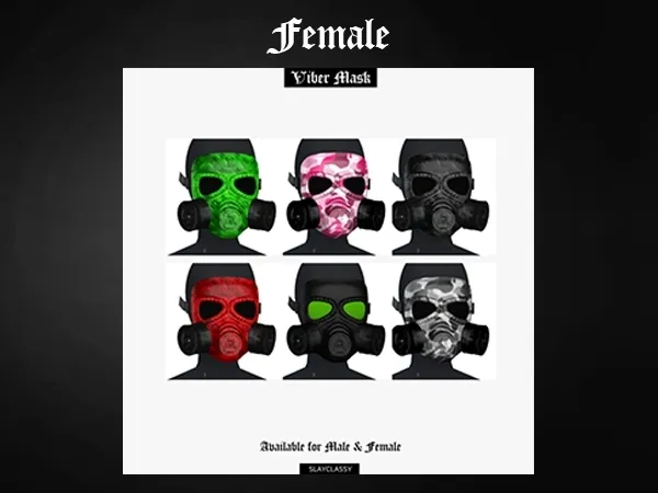 Alpha SlayClassy 106 Viber Mask Female - The Sims 4 Custom Content