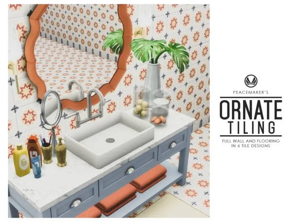 Maxis Match peacemaker ic Ornate Tiling Patch Content Expanded - The Sims 4 Custom Content