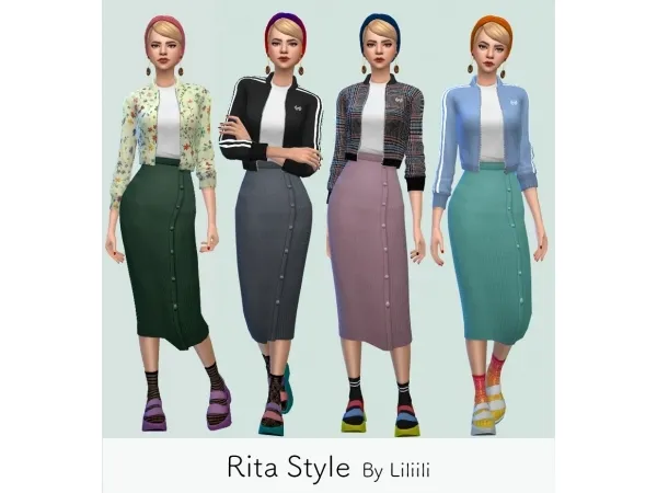 Maxis Match liliili sims Rita Style - The Sims 4 Custom Content