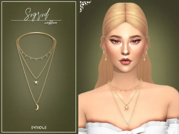 Maxis Match [EnriqueS4] Sigrid Necklace - The Sims 4 Custom Content