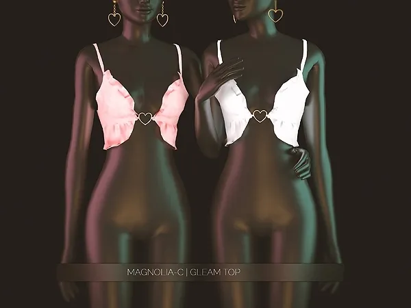 Alpha Magnolia C Gleam Top - The Sims 4 Custom Content