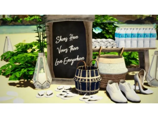 Alpha linasims LS Outdoor Wedding Chalkboard - The Sims 4 Custom Content