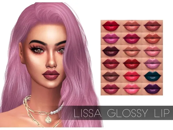 Alpha LISSA GLOSSY LIP - The Sims 4 Custom Content