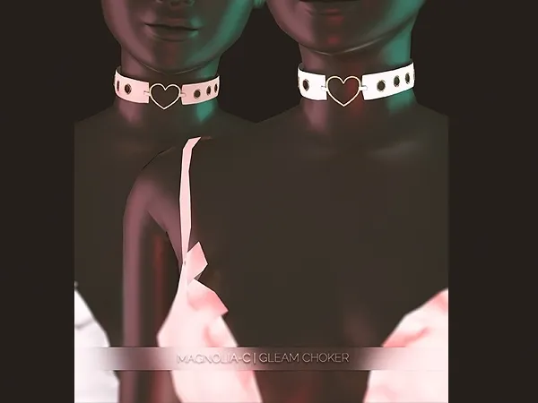 Alpha Magnolia C Gleam Choker - The Sims 4 Custom Content