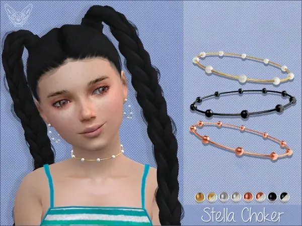Alpha Stella Choker For Kids - The Sims 4 Custom Content
