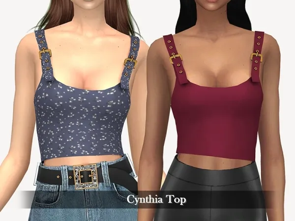 Alpha Cynthia Top by grafity-cc - The Sims 4 Custom Content