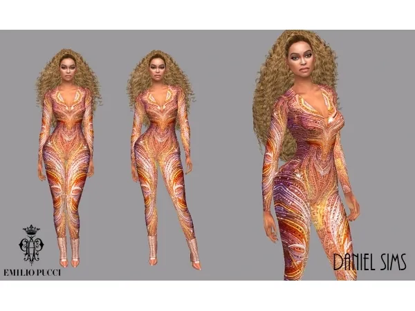 Alpha daniel sims OTR2 Beyonce in Emilio Pucci - The Sims 4 Custom Content