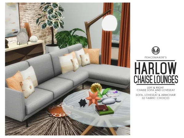 Maxis Match simsationaldesigns HARLOW CHAISE LOUNGES - The Sims 4 Custom Content